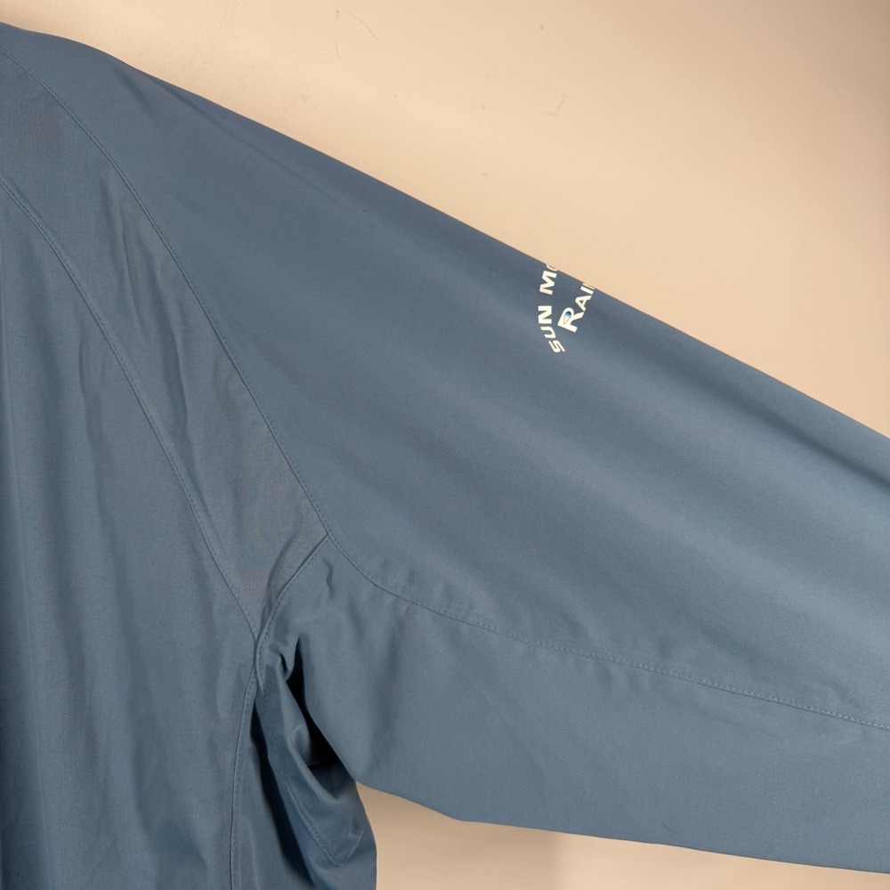 Sun Mountain RainFlex LS Mens Blue 1/4 Zip Golf Waterproof Rain Jacket Sz L - Picture 7 of 12